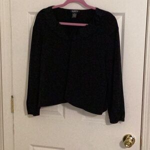 Glamour black jacket with petal collar